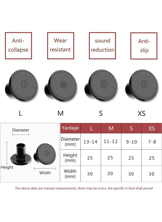 8 أزواج واقيات الكعب العالي للأحذية ذات الكعب العالي ، أحذية نسائية كعب التوفير سدادة للعشب / الأرضية غير المستوية / حفل الزفاف / الأحداث الخارجية (واضح / أسود) - Image 2
